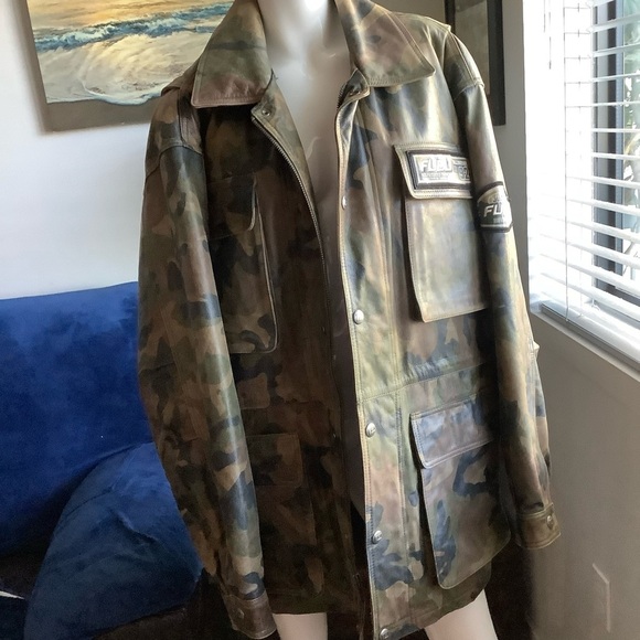 🔥FUBU Men's Camouflage Leather Jacket RARE FIND!!!!!!!! - Picture 3 of 13